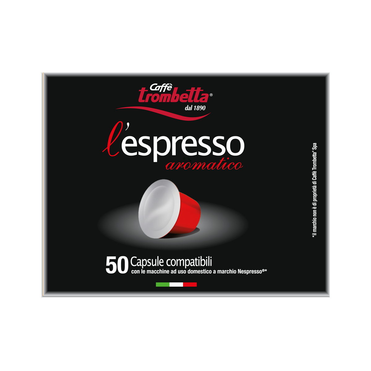 caff-trombetta-l-espresso-aromatico-150-capsule-compatibili-nespresso-3-x-50 image 1