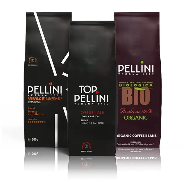 pellini-set-degustazione-caff-in-grani-top-bio-vivace-3-x-500g image 1