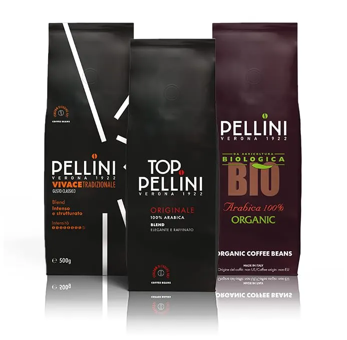 pellini-set-degustazione-caff-in-grani-top-bio-vivace-3-x-500g image 1