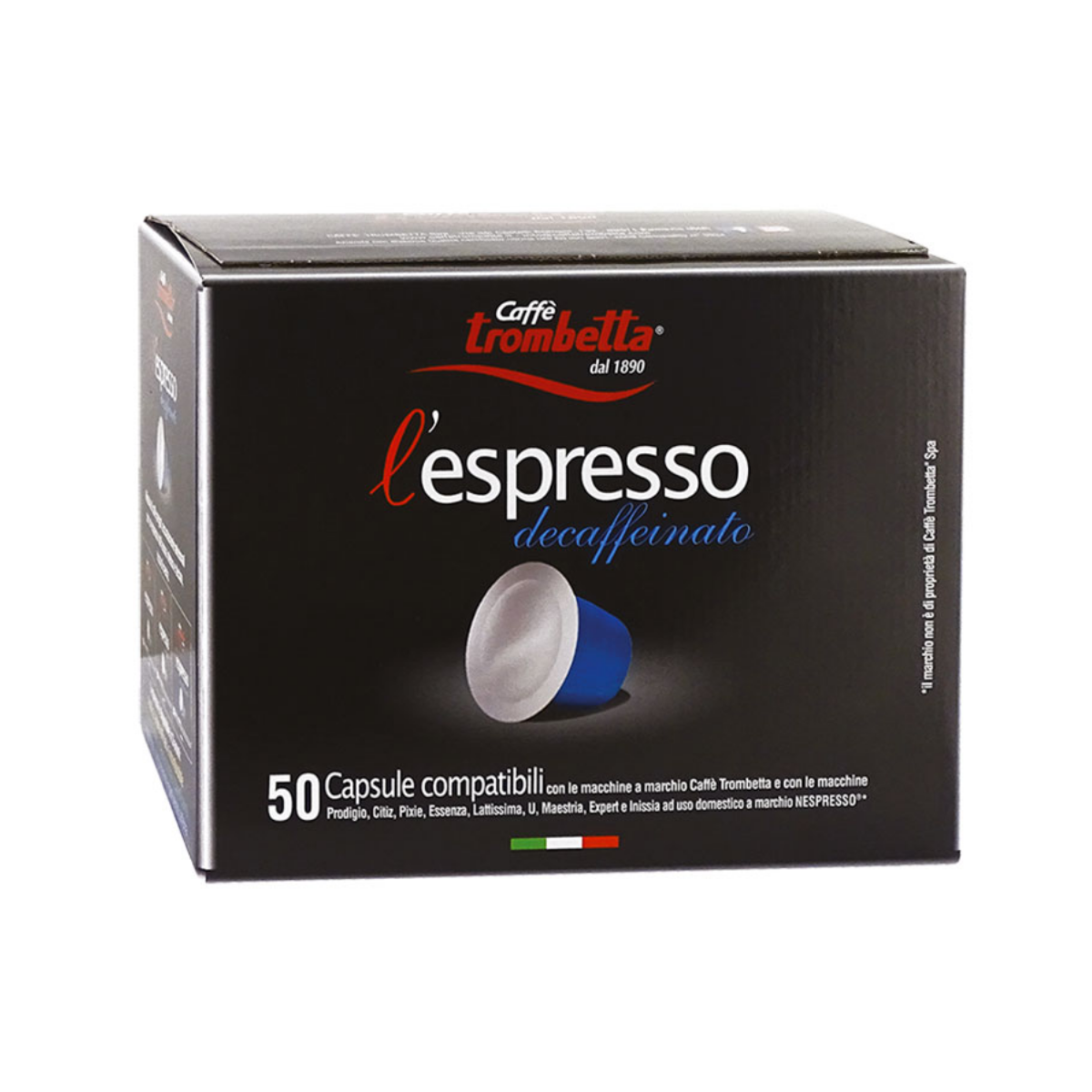 caff-trombetta-l-espresso-decaffeinato-150-capsule-compatibili-nespresso-3-x-50 image 2