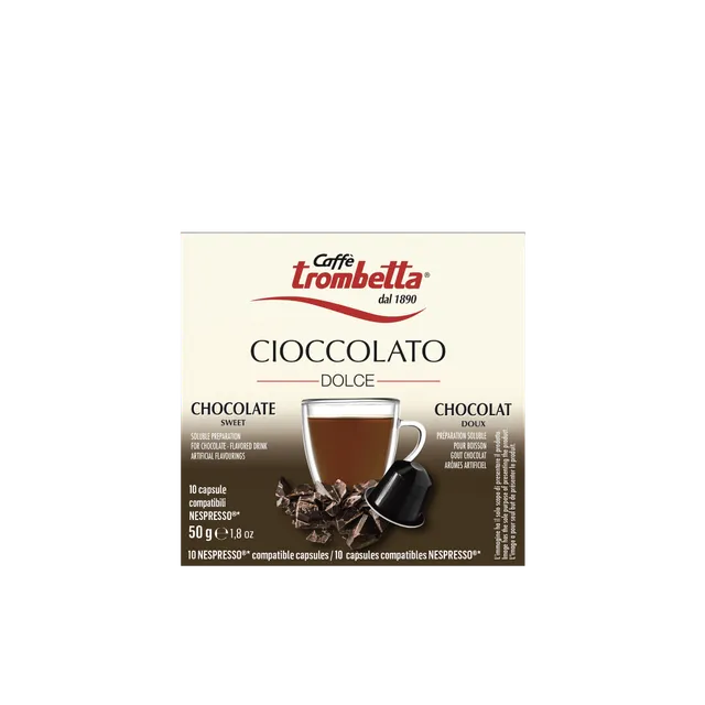 caff-trombetta-l-espresso-cioccolato-40-capsule-compatibili-nespresso image 1