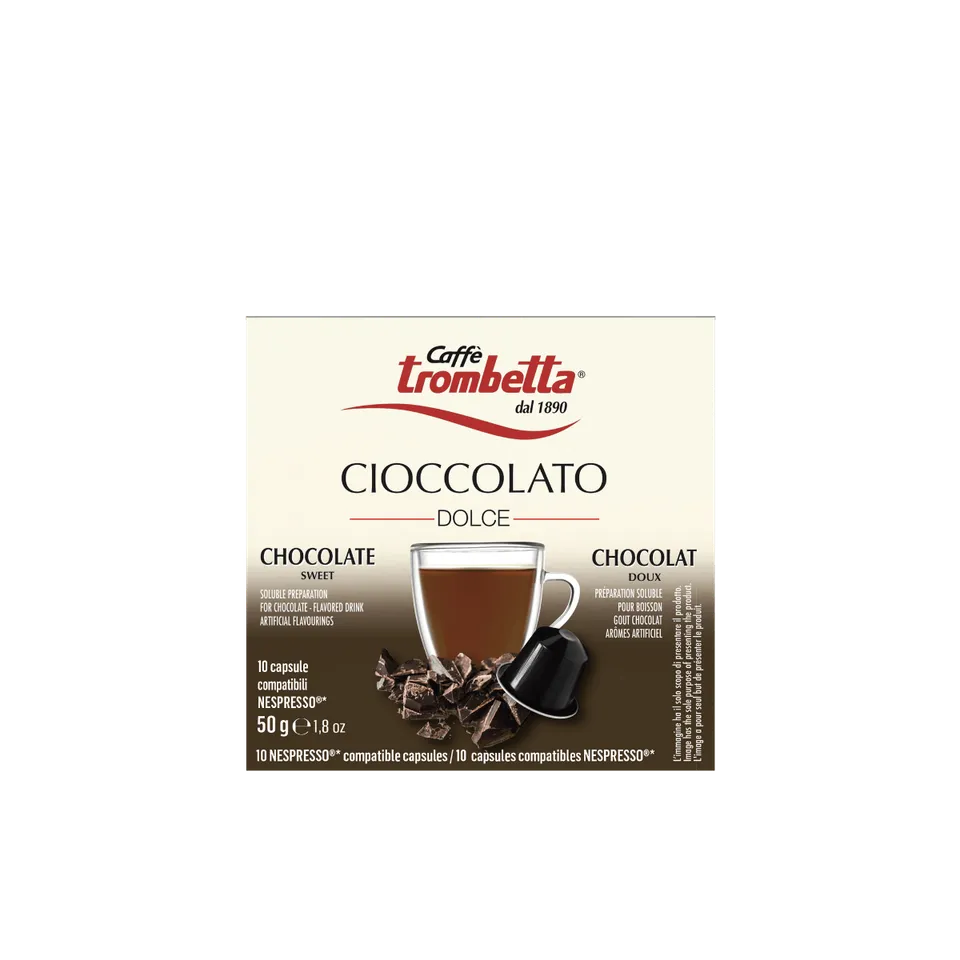 caff-trombetta-l-espresso-cioccolato-40-capsule-compatibili-nespresso image 1