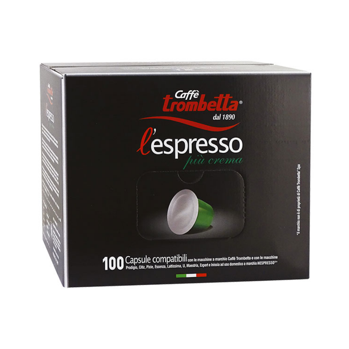 caff-trombetta-l-espresso-pi-crema-capsule-compatibili-nespresso-confezione-da-1 image 2