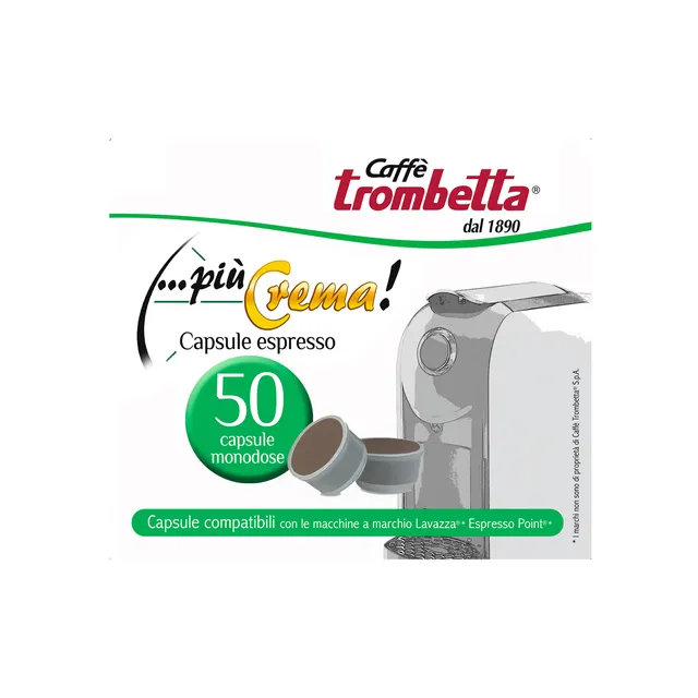 caff-trombetta-pi-crema-300-capsule-compatibili-lavazza-espresso-point-6x50 image 1