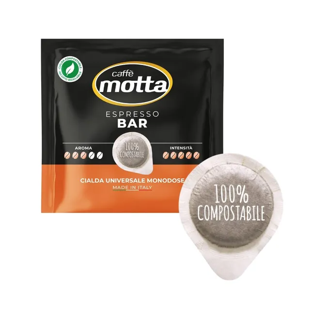 caff-motta-cialde-compostabili-espresso-bar-e-s-e-44mm-75-cialde-da-7-3g image 1