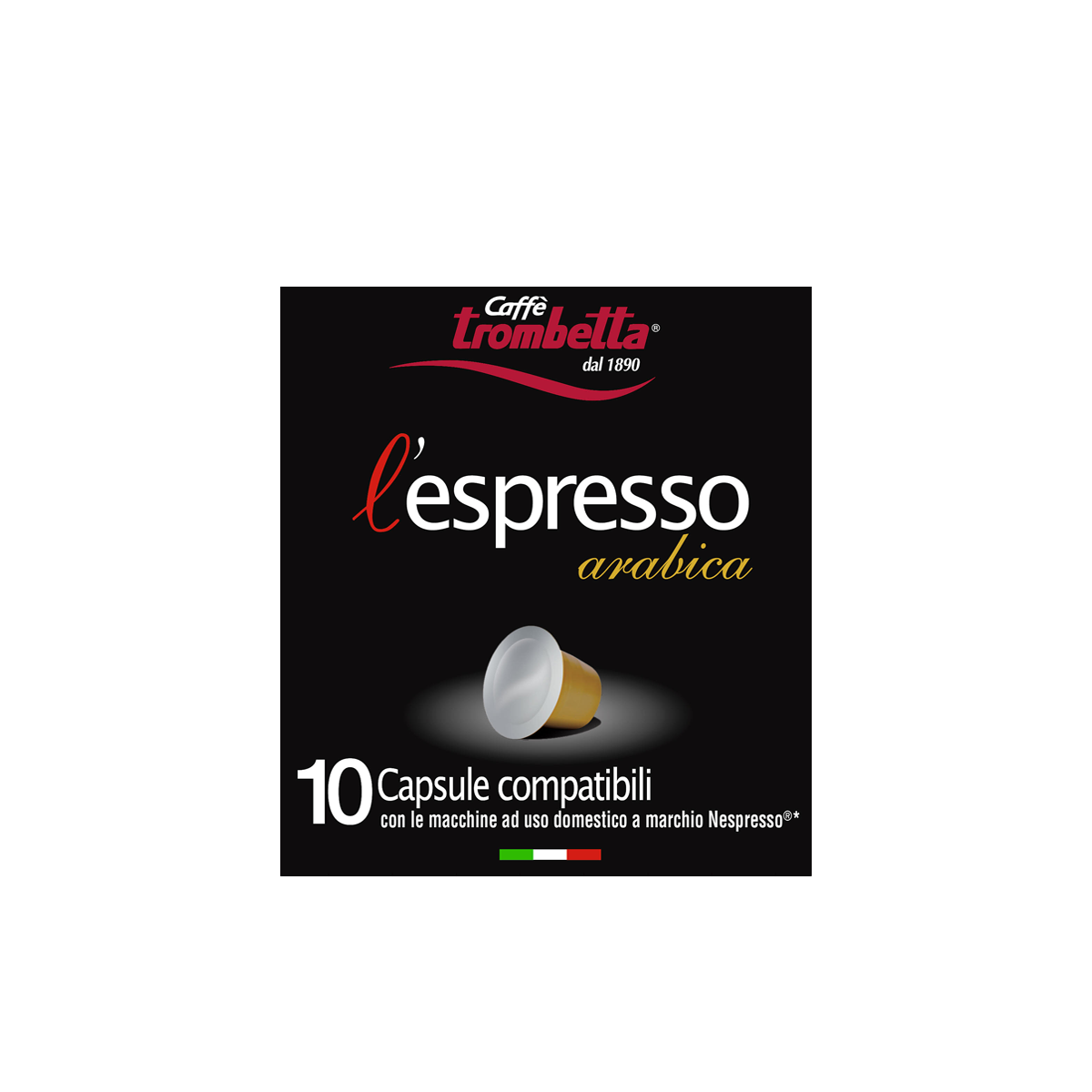 caff-trombetta-l-espresso-arabica-8-confezioni-da-10-capsule-compatibili-nespres image 1