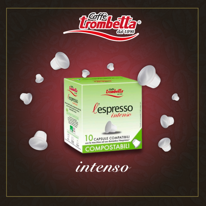 caff-trombetta-l-espresso-compostabili-intenso-80-capsule-8-x-10 image 3