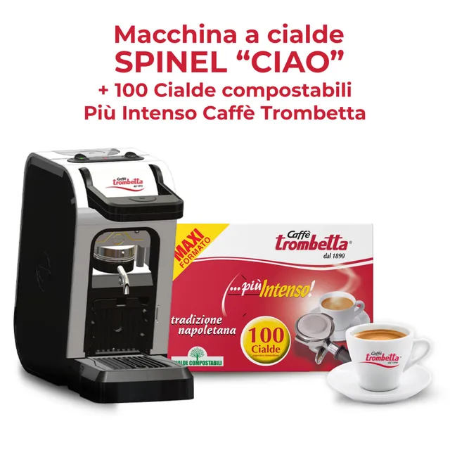 macchina-a-cialde-ese-spinel-ciao-100-cialde-compostabili-caff-trombetta-pi-inte image 1