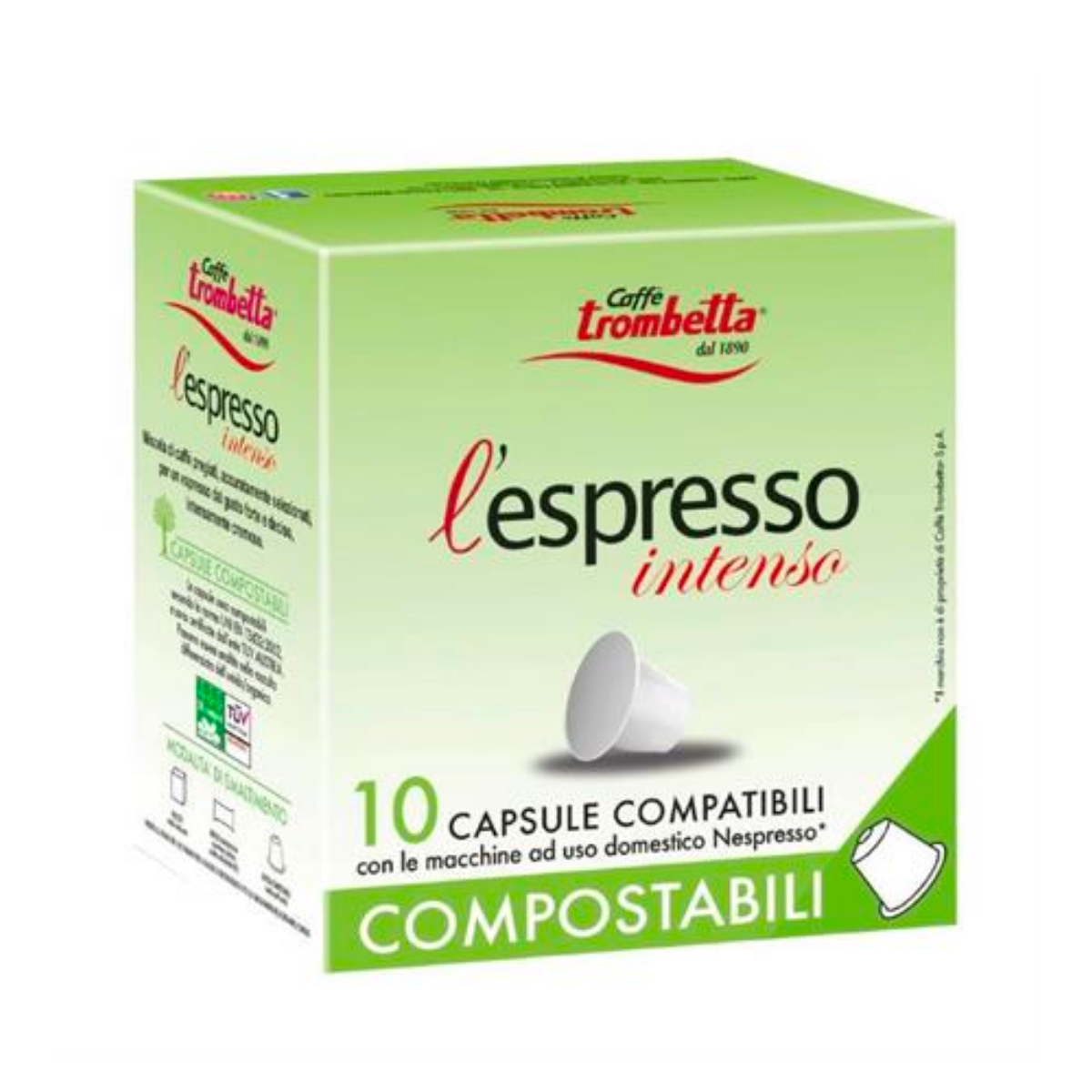 caff-trombetta-l-espresso-compostabili-intenso-80-capsule-8-x-10 image 2