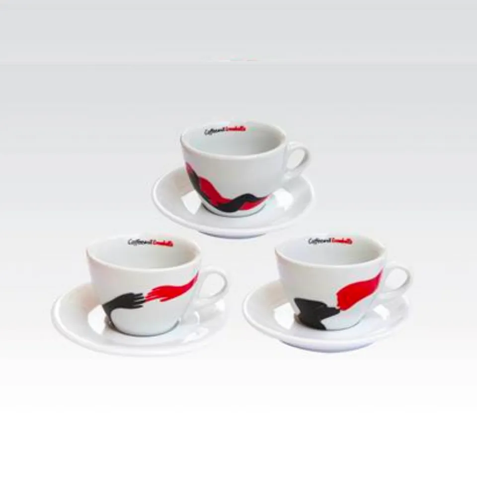 caff-trombetta-tazzine-piattini-espresso-set-6-pezzi image 1