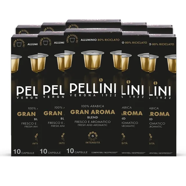 pellini-gran-aroma-100-arabica-100-capsule-alluminio-compatibili image 1