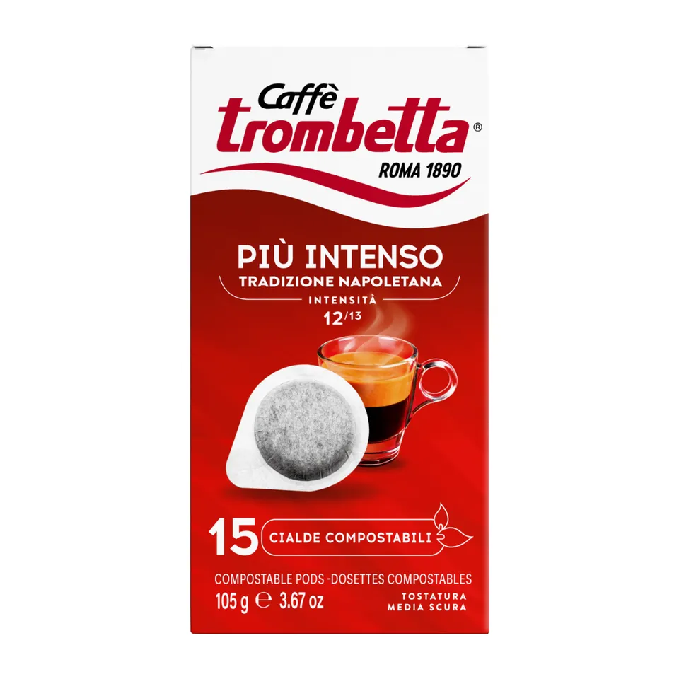 caff-trombetta-pi-intenso-in-cialde-ese-180-cialde-compostabili-12-x-15 image 1