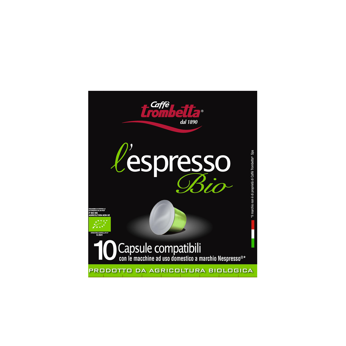 caff-trombetta-l-espresso-biologico-80-capsule-compatibili-nespresso-8x10 image 1