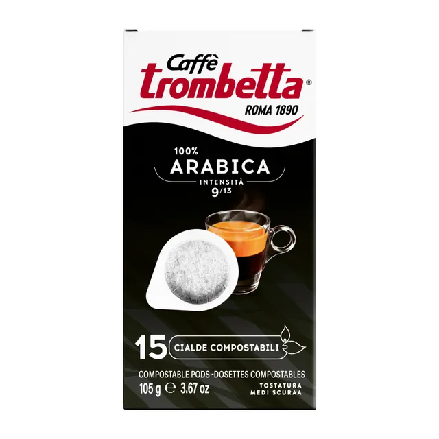 caff-trombetta-tutto-arabica-in-cialda-ese-180-cialde-compostabili image 1
