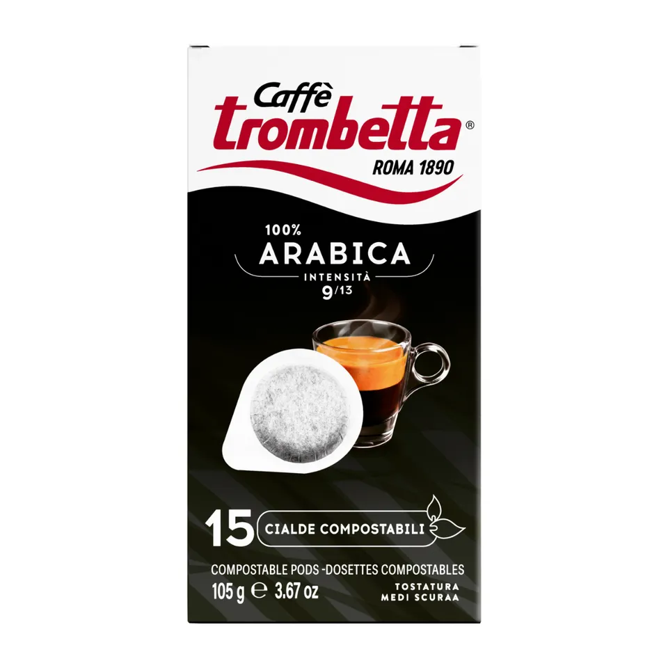 caff-trombetta-tutto-arabica-in-cialda-ese-180-cialde-compostabili image 1