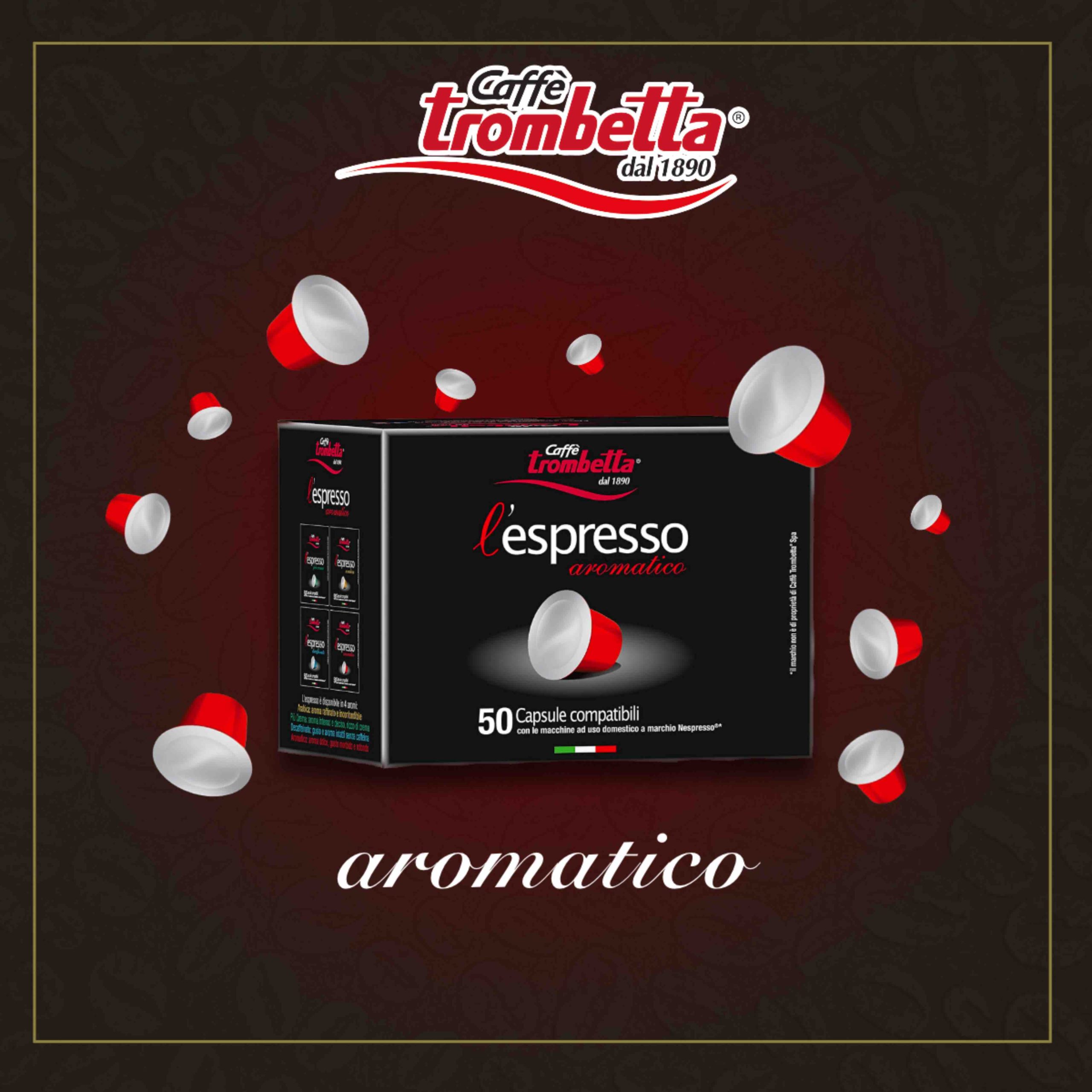 caff-trombetta-l-espresso-aromatico-150-capsule-compatibili-nespresso-3-x-50 image 2