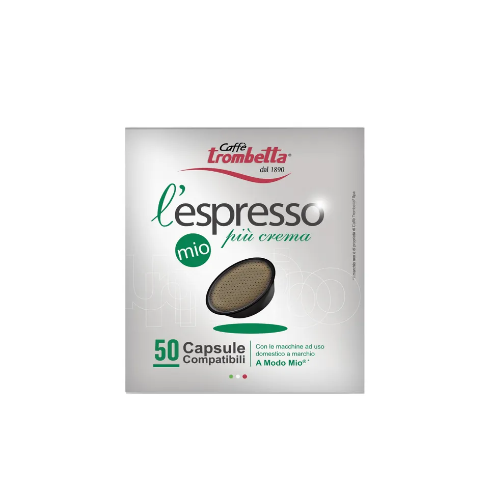 caff-trombetta-l-espresso-mio-pi-crema-300-capsule-compatibili-lavazza-a-modo-mi image 1
