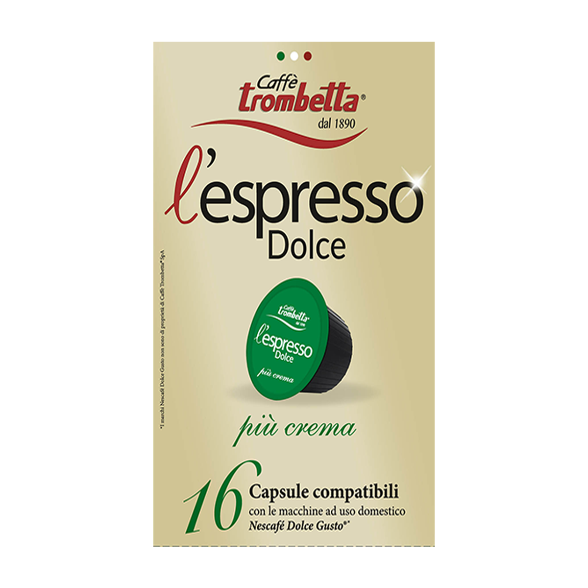 caff-trombetta-l-espresso-dolce-pi-crema-128-capsule-compatibili-dolce-gusto image 1