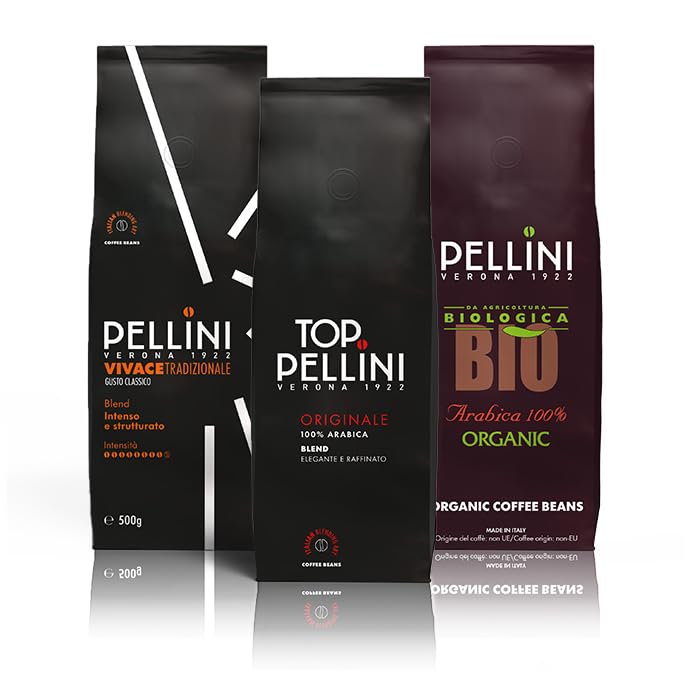 pellini-set-degustazione-caff-in-grani-top-bio-vivace-3-x-500g image 1