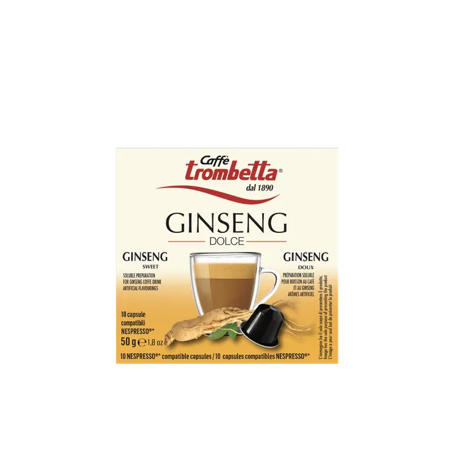 caff-trombetta-l-espresso-ginseng-40-capsule-compatibili-nespresso image 1
