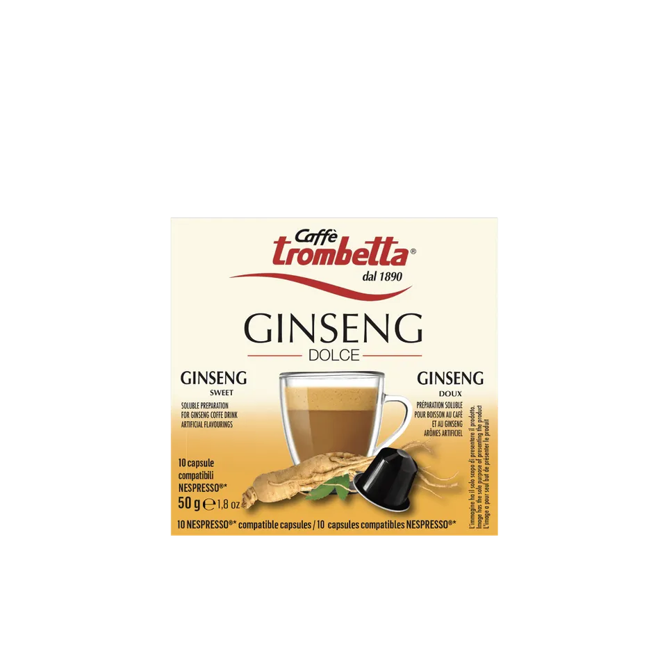 caff-trombetta-l-espresso-ginseng-40-capsule-compatibili-nespresso image 1
