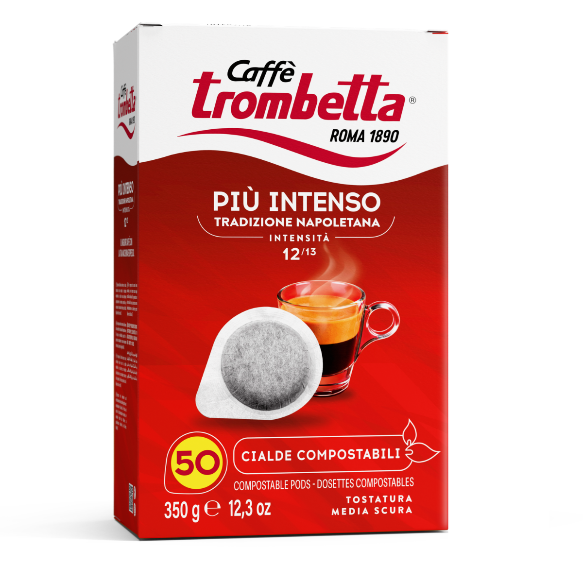 caff-trombetta-pi-intenso-cialde-ese-44-mm-6-confezioni-da-50-cialde-300-cialde image 2